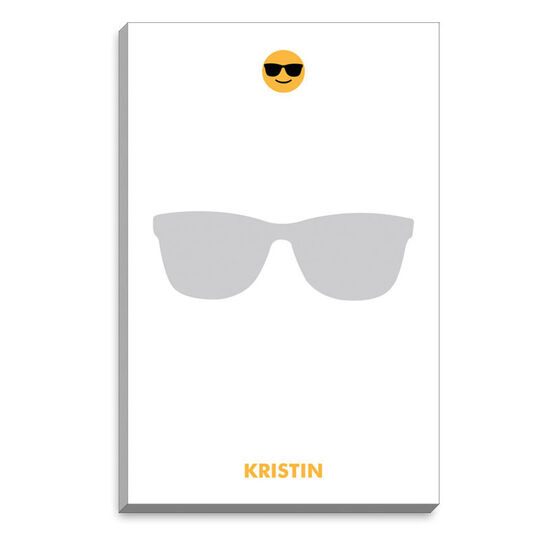 White Emoji Sunglasses Notepads